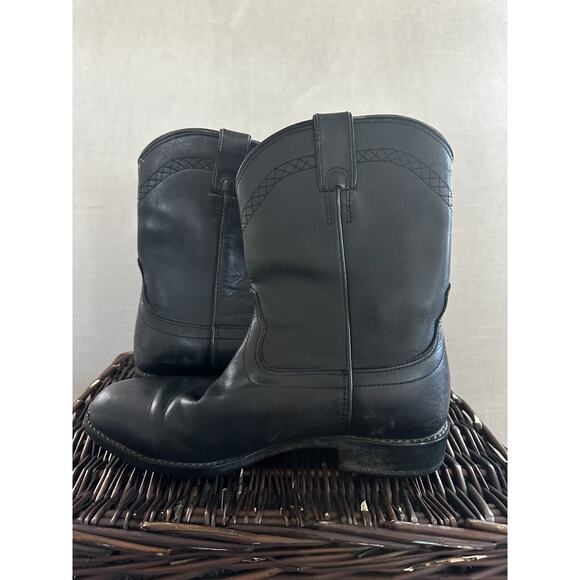 ARIAT‎ Boots Mens Heritage Roper Western Cowboy Boots Black Leather Size 9.5 main image 11
